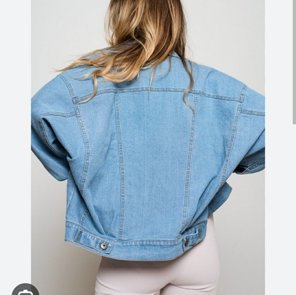 Womance light green XS oversized jeans jacket - Picture 5 of 6